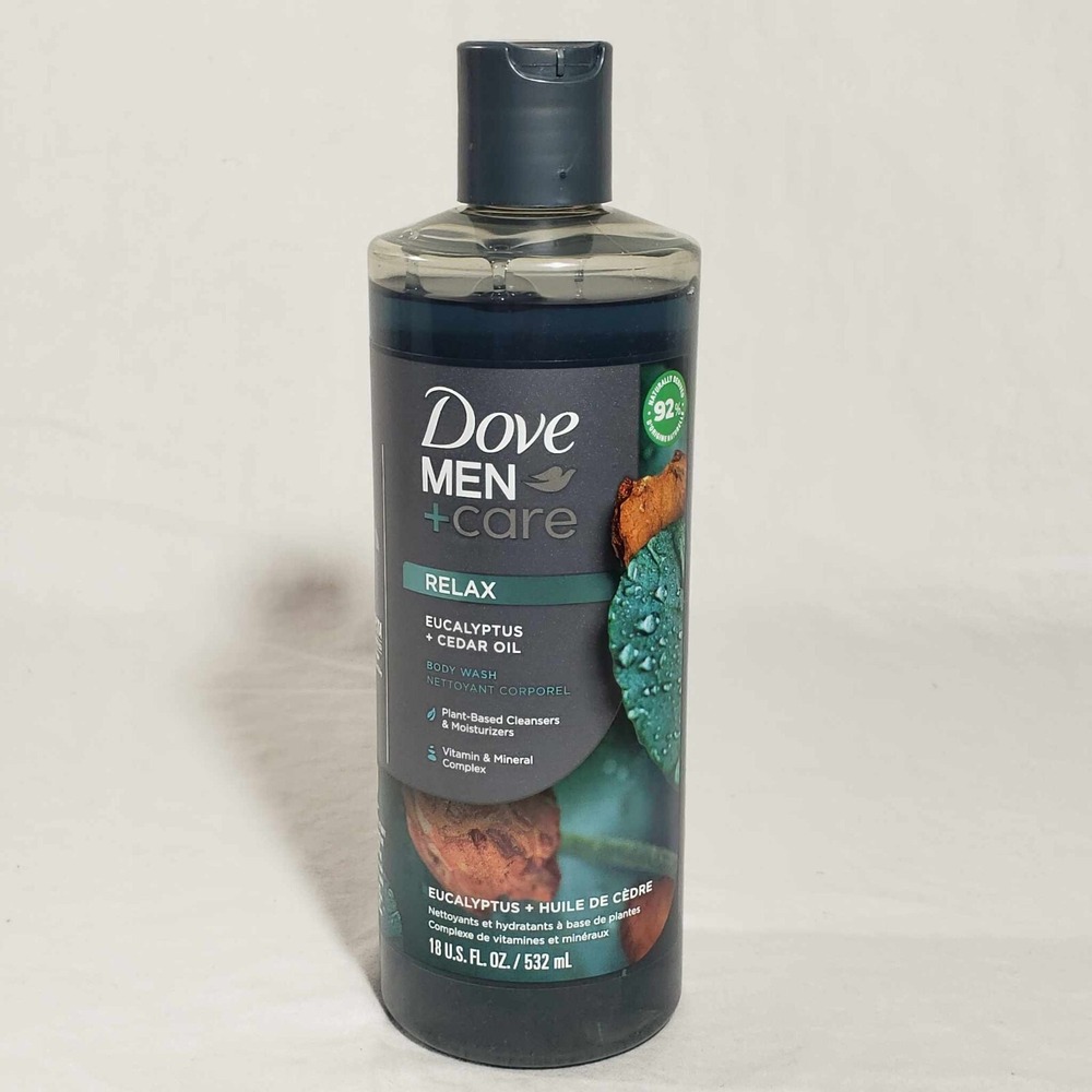 Dove Men+Care Relaxing Hydrating Men's Body Wash Eucalyptus Cedar All Skin 18oz